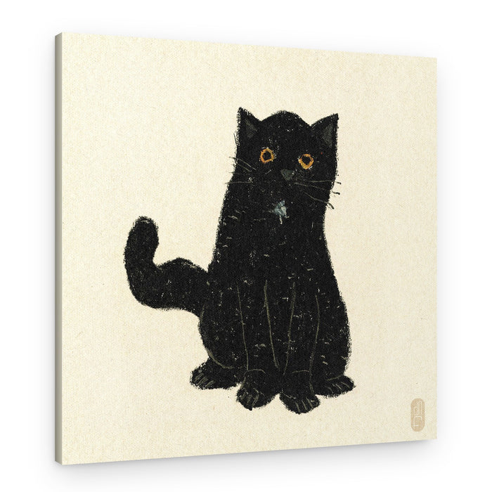 Charming Black Cat – Canvas Print