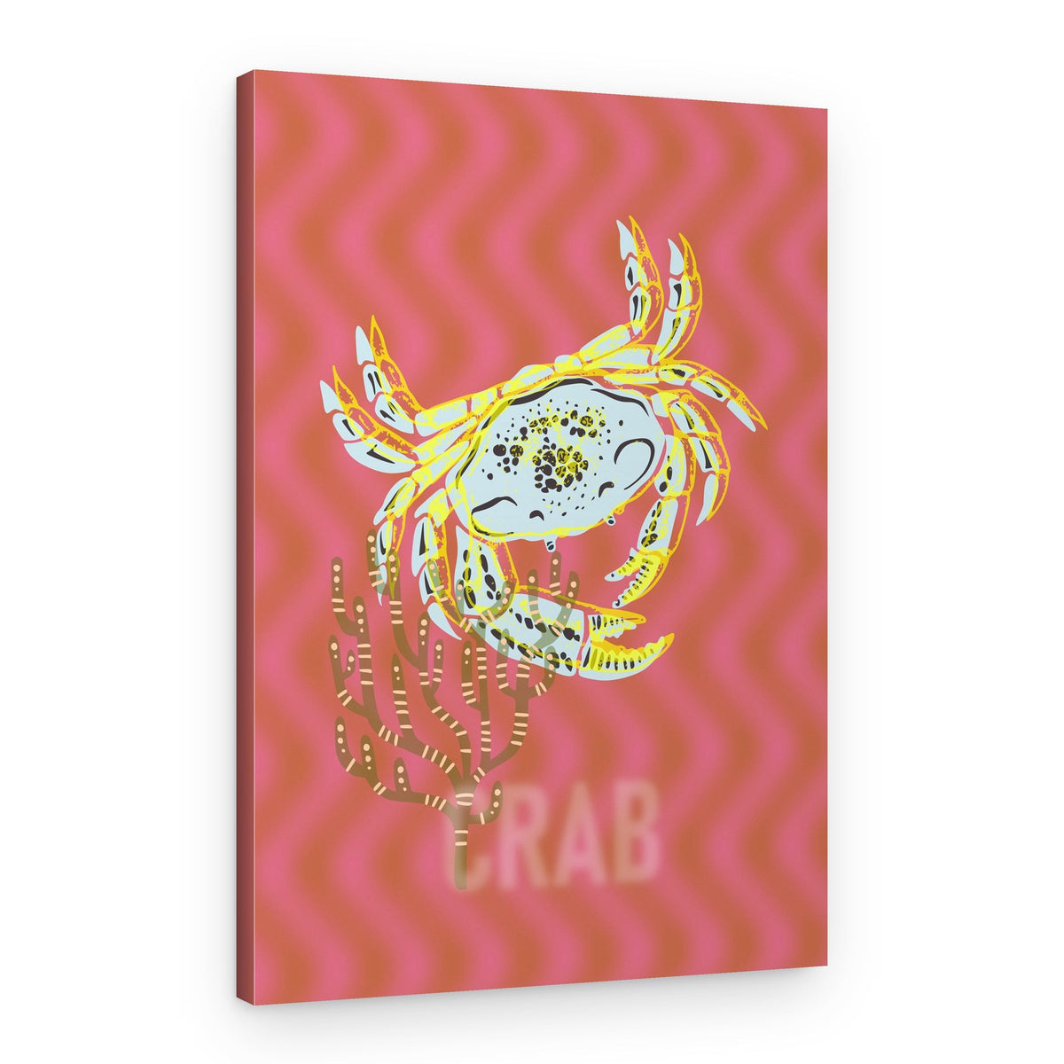 Vibrant Ocean Crab – Canvas Print