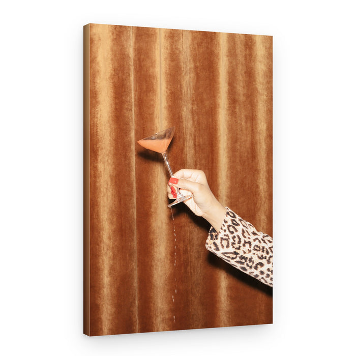 Glamorous Cocktail Spill – Canvas Print