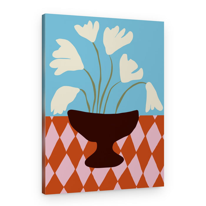 Retro Floral Still Life – Canvas Print