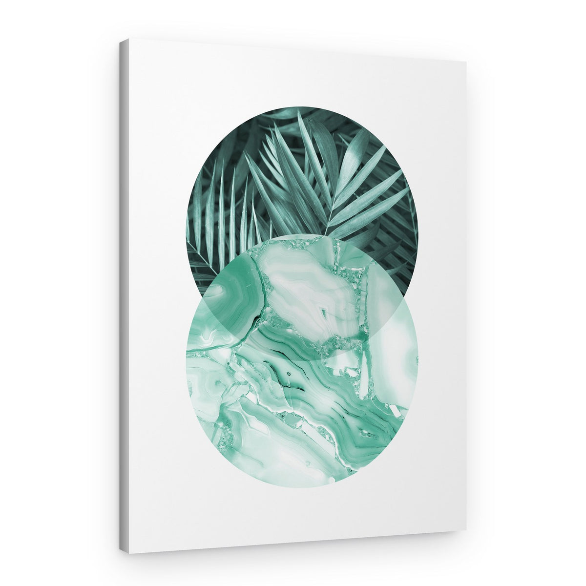 Palm and Agate Geometry – Canvas Print