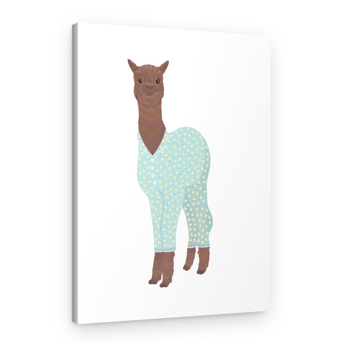 Alpaca in Pajamas – Canvas Print