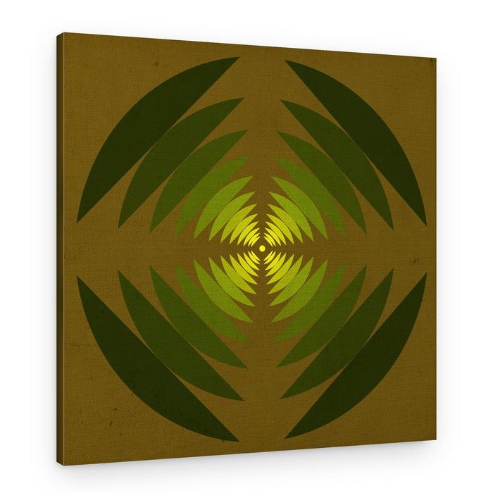 Concentric Green Glow – Canvas Print
