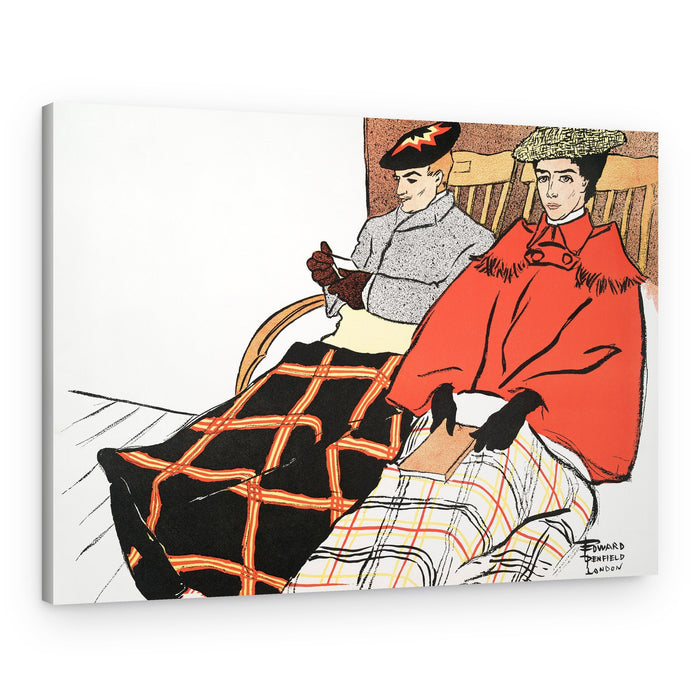 Man and Woman Sitting Together (1897) – Canvas Print