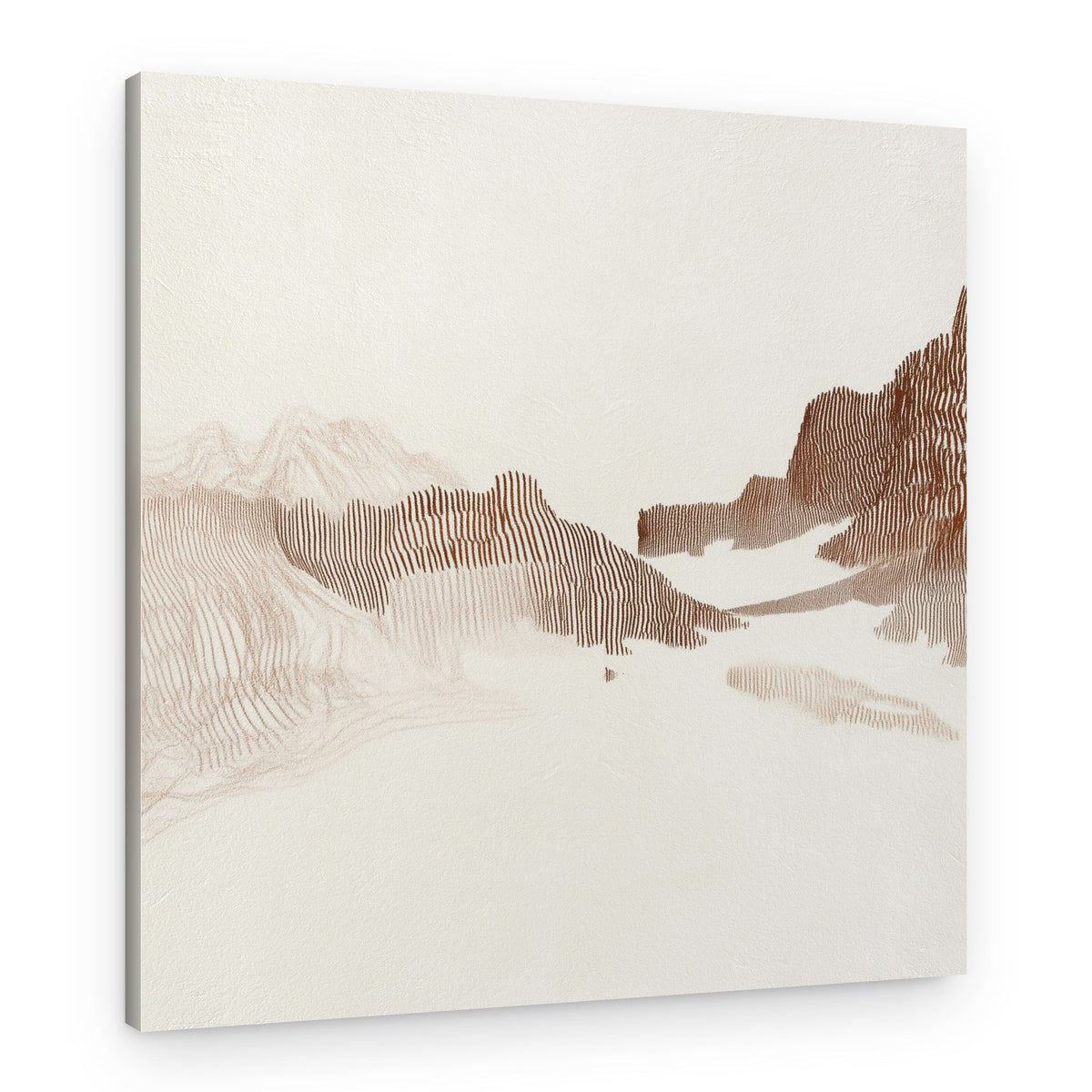 Serene Mountain Lines – Canvas Print