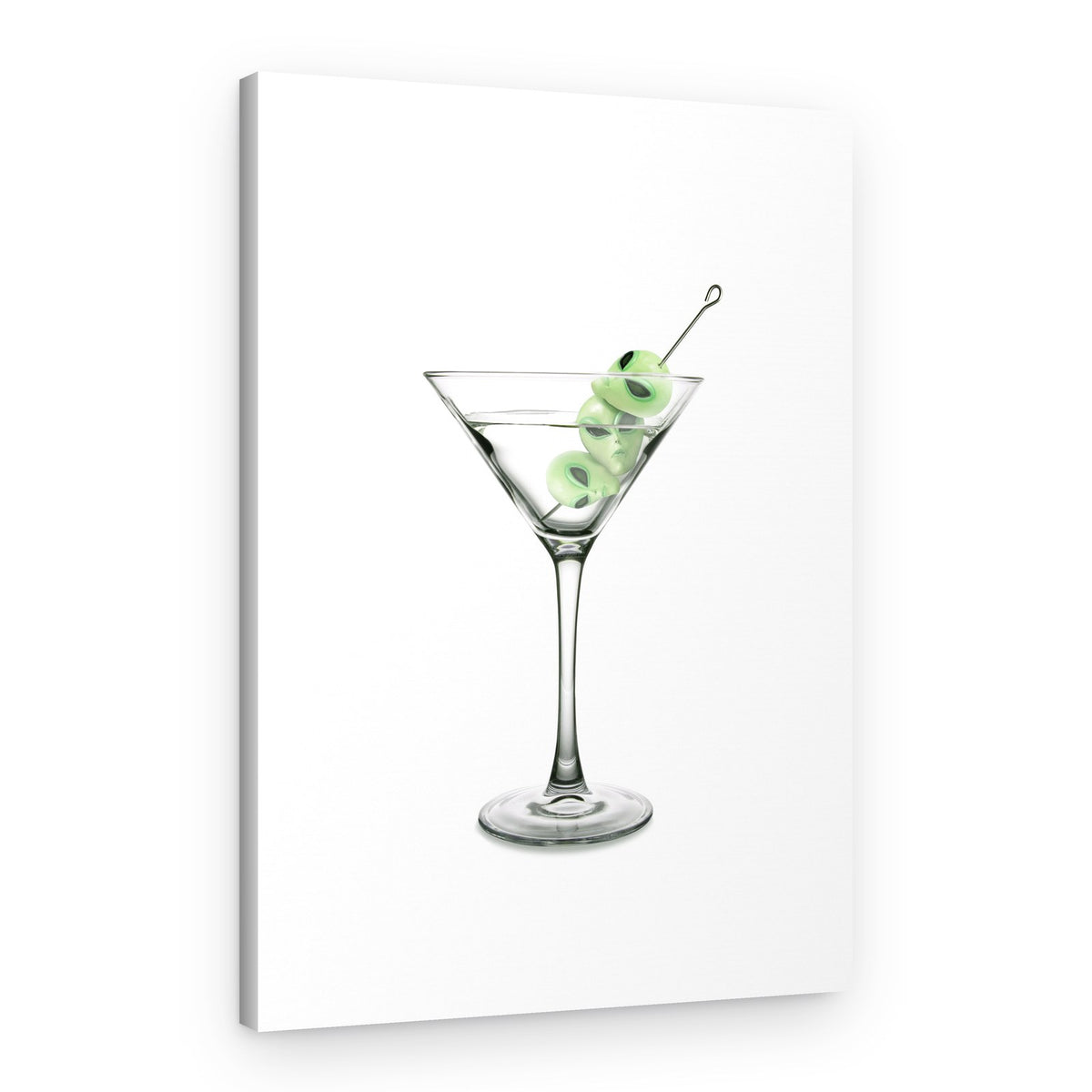 Alien Martini Cocktail – Canvas Print