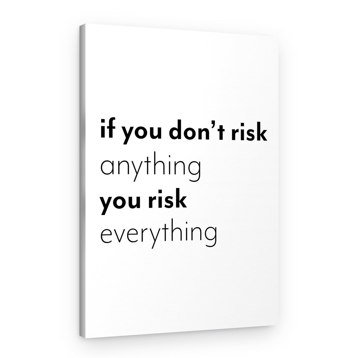 Motivational Risk Quote – Canvas Print