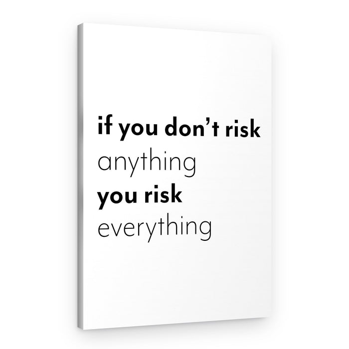 Motivational Risk Quote – Canvas Print