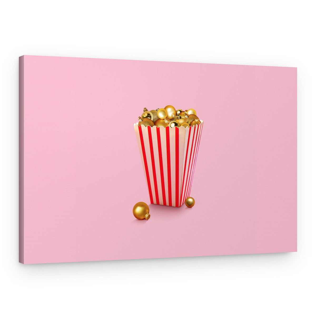 Festive Gold Popcorn – Canvas Print