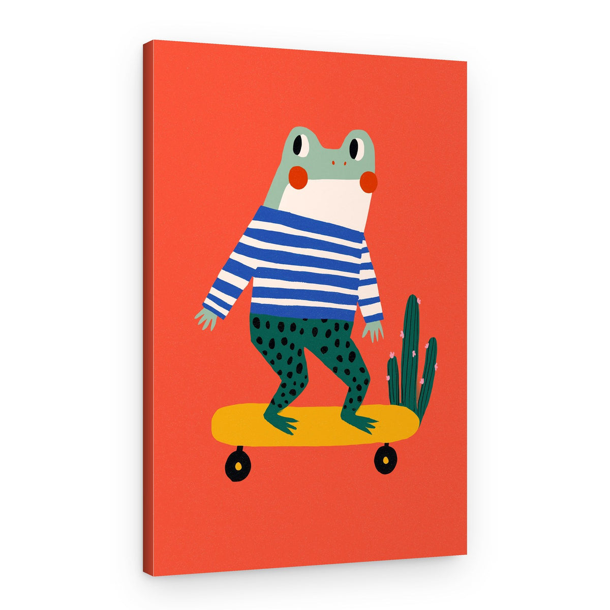 Skating frog – Canvas Print