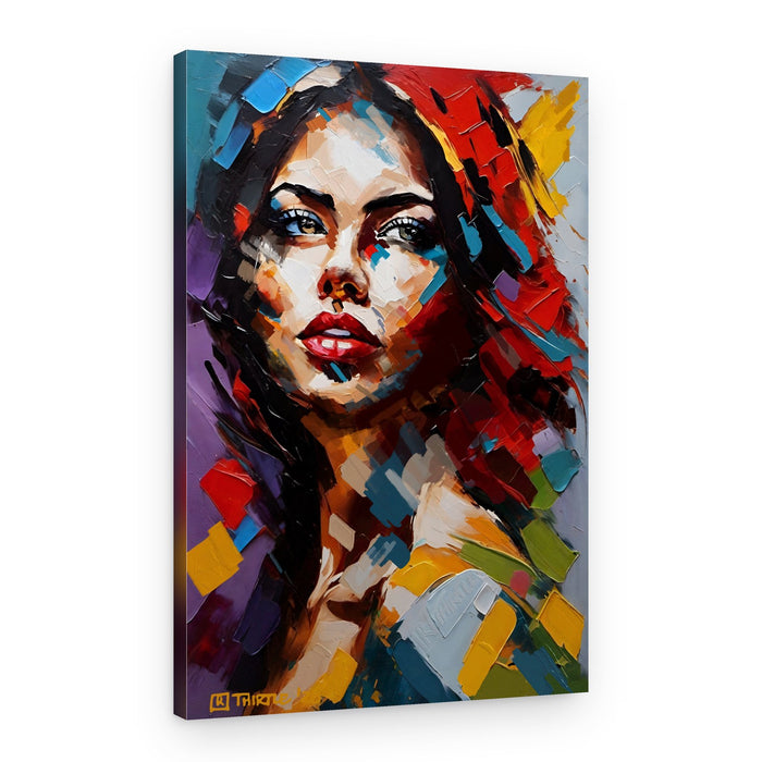 Vibrant Abstract Woman Portrait – Canvas Print