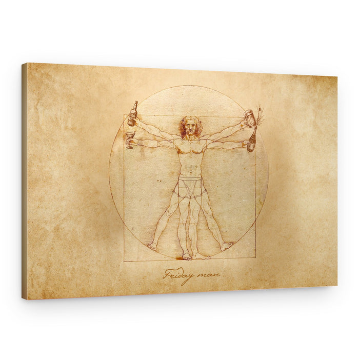 Vitruvian Friday Man – Canvas Print