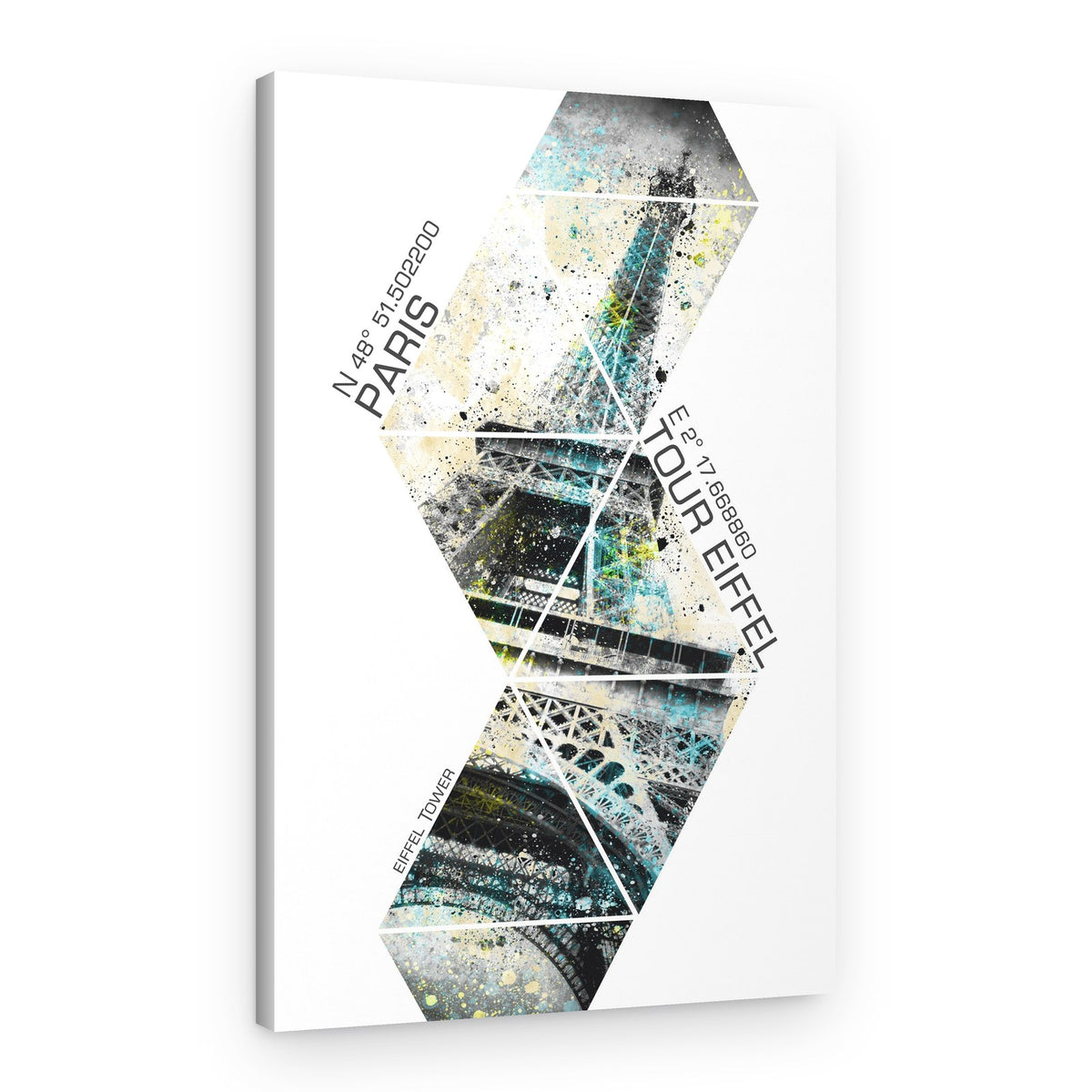 Geometric Eiffel Tower Paris – Canvas Print