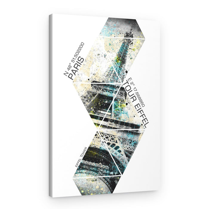 Geometric Eiffel Tower Paris – Canvas Print