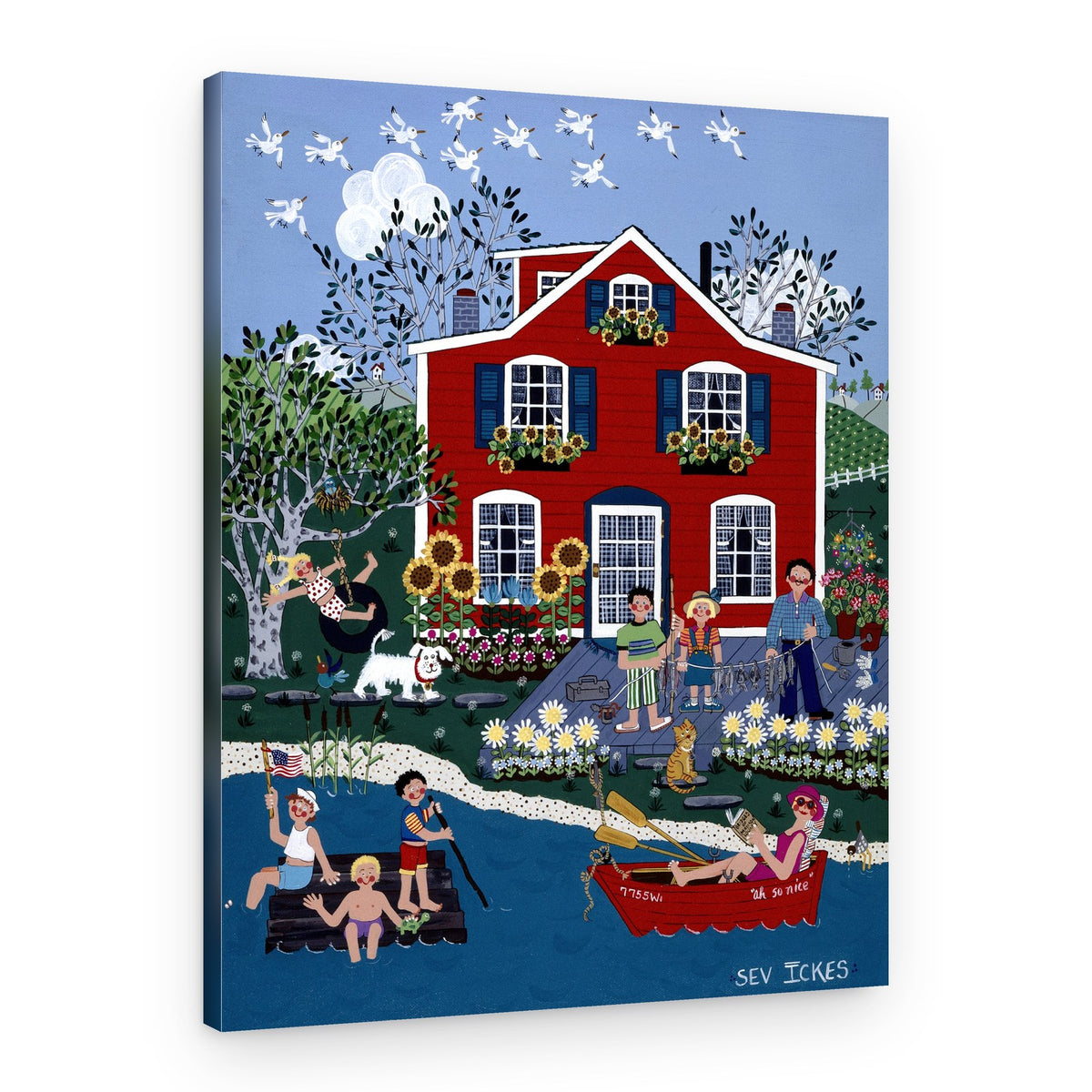 Little Red Cottage – Canvas Print