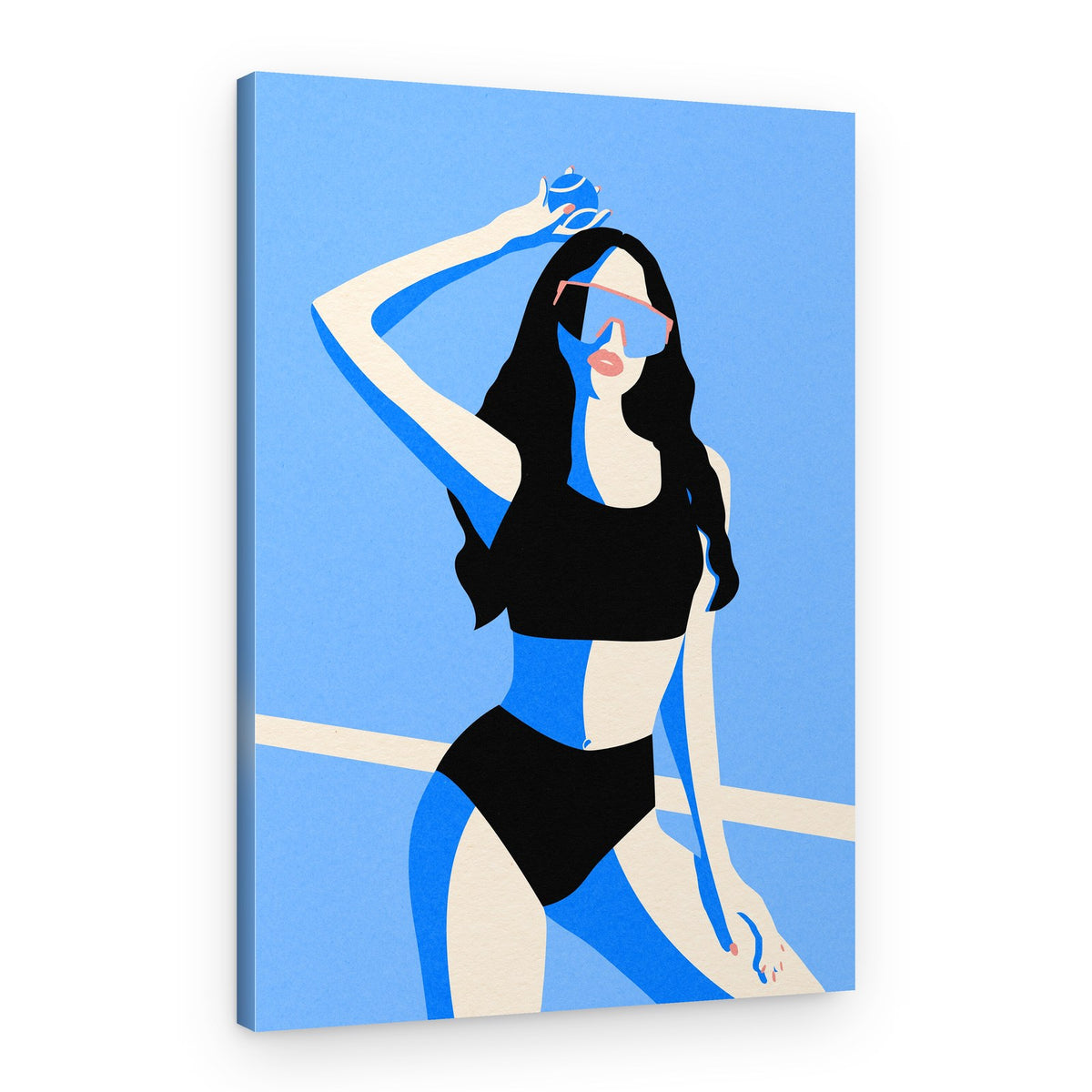 Blue Sport Girl – Canvas Print