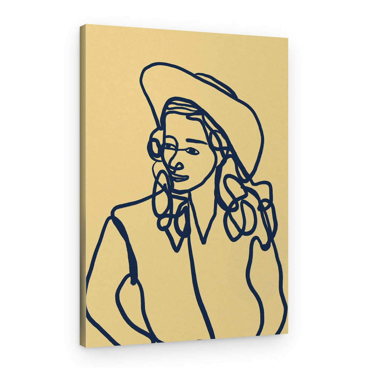 Modern Cowgirl Portrait – Canvas Print