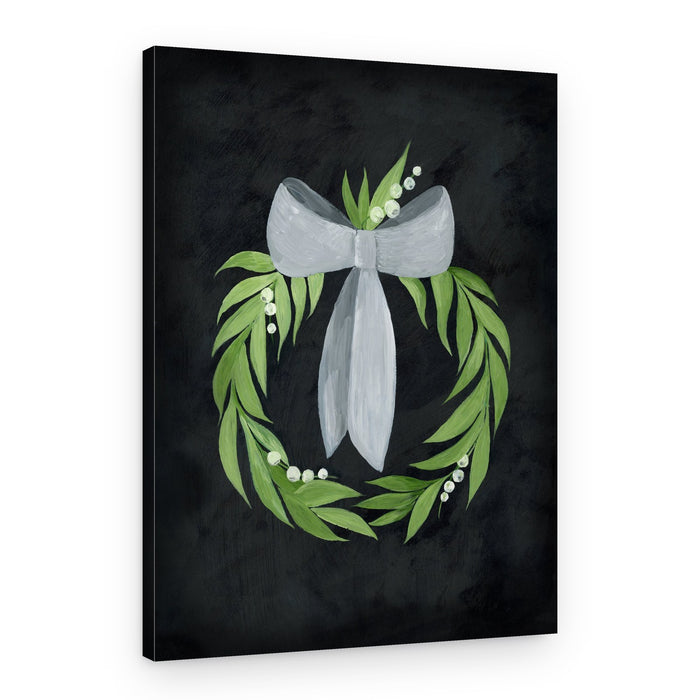 Elegant Green Wreath – Canvas Print