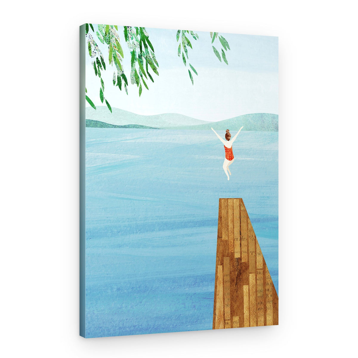 Summer Lake Jump – Canvas Print