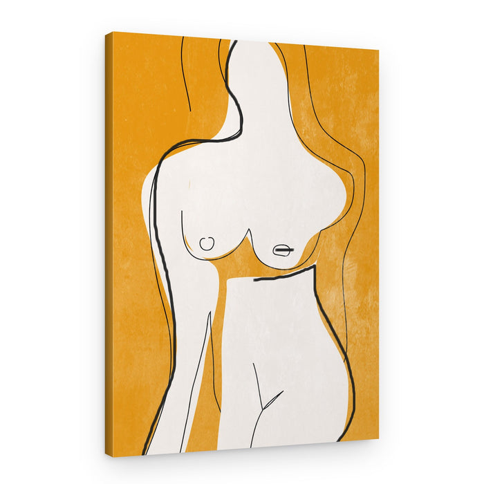 Warm Abstract Female Form – Canvas Print