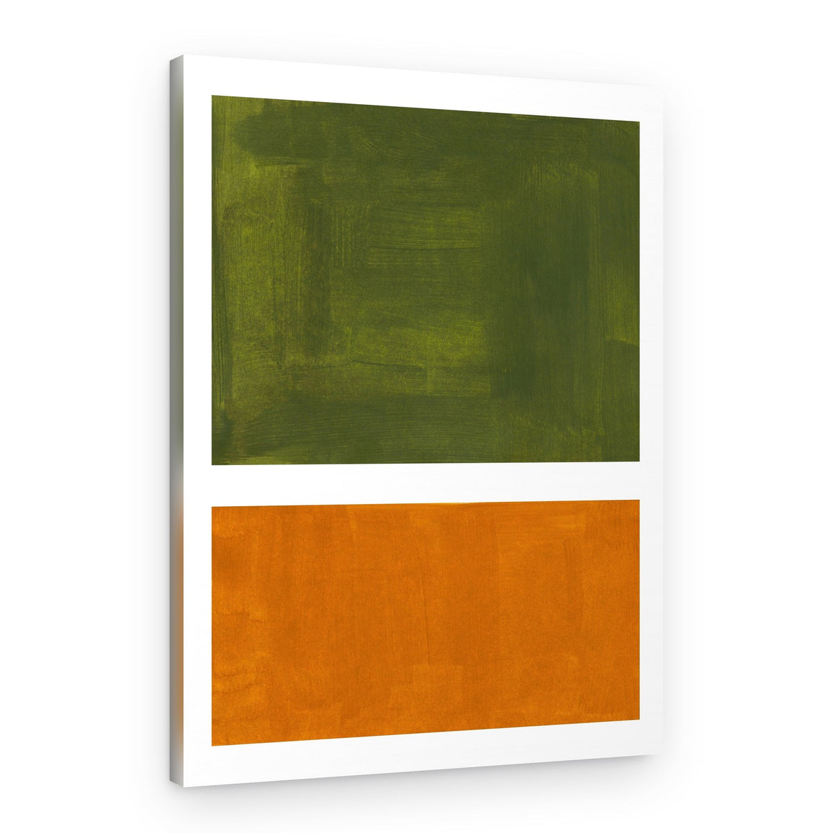 Abstract Green Orange – Canvas Print