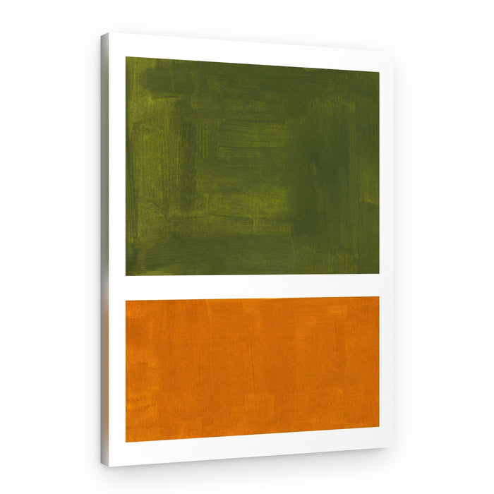 Abstract Green Orange – Canvas Print