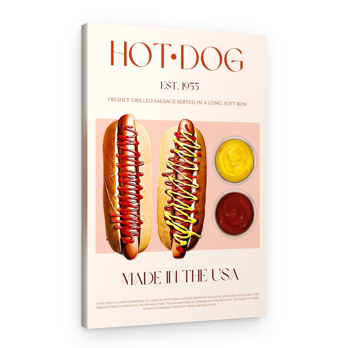 Classic American Hot Dogs – Canvas Print