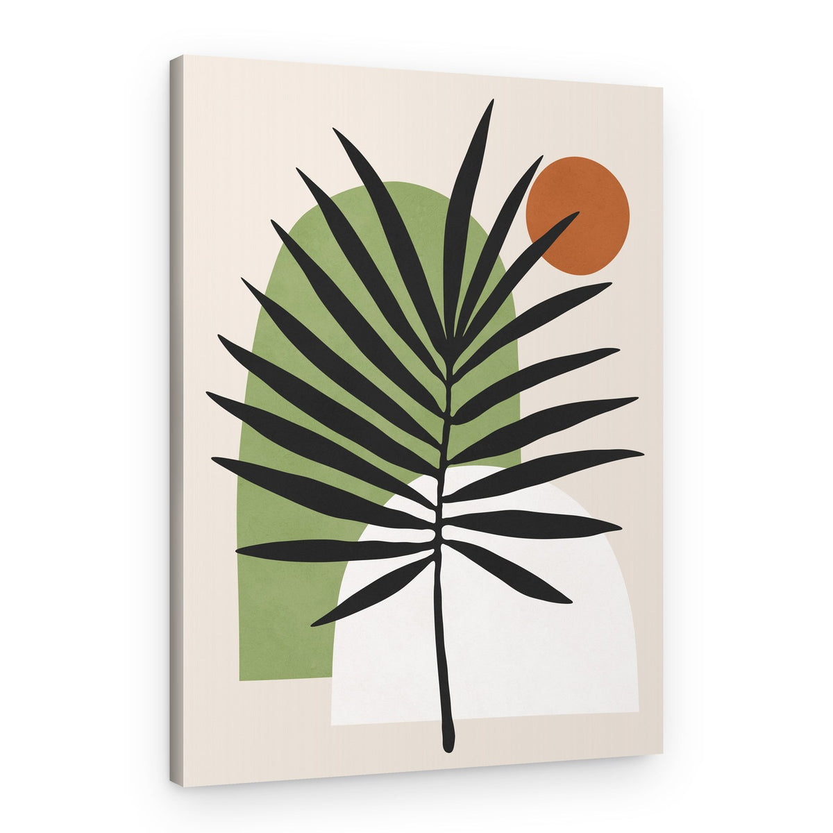 Boho Palm Leaf Abstract – Canvas Print