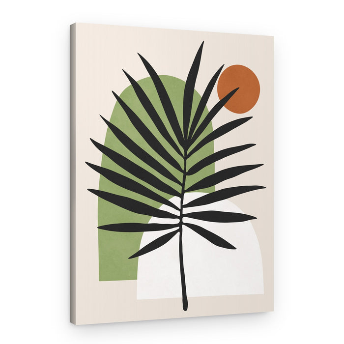 Boho Palm Leaf Abstract – Canvas Print