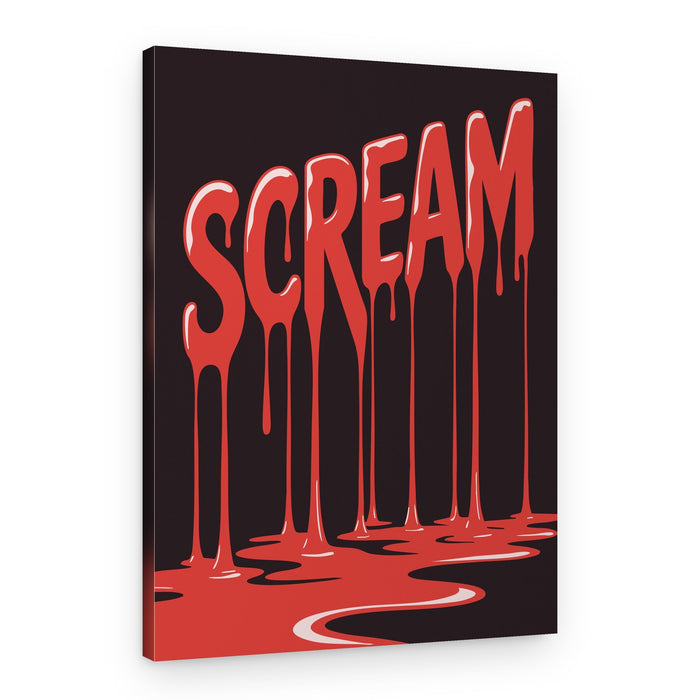 Red Dripping Scream – Canvas Print