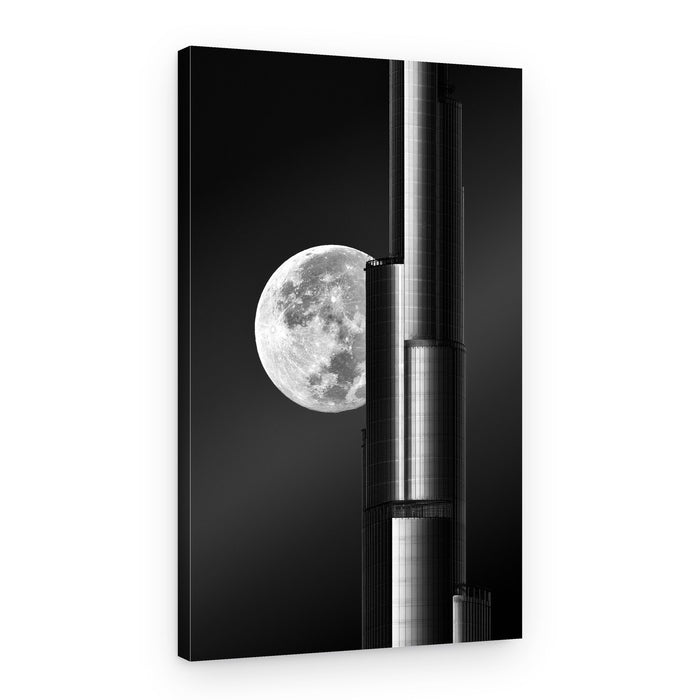 Grand Skyscraper Moon – Canvas Print