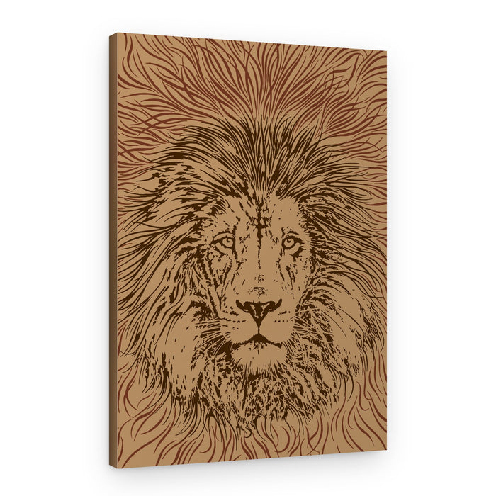 Majestic Lion King – Canvas Print
