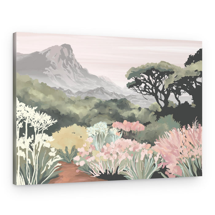 Flowering Mountain Landscape – Canvas Print