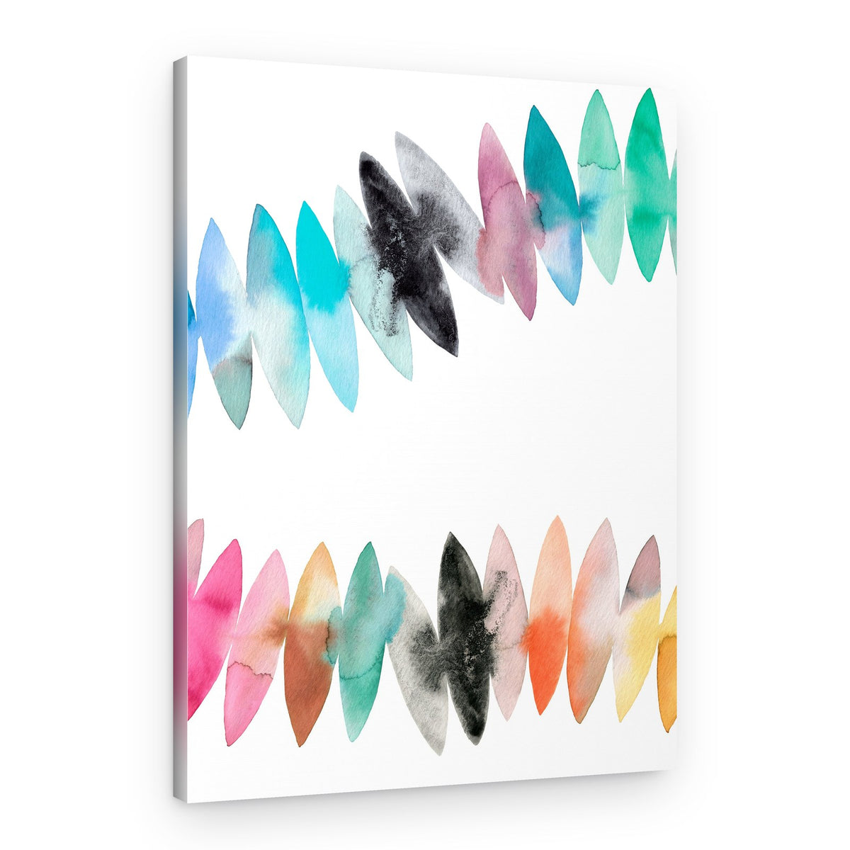 Colorful Watercolor Waves – Canvas Print