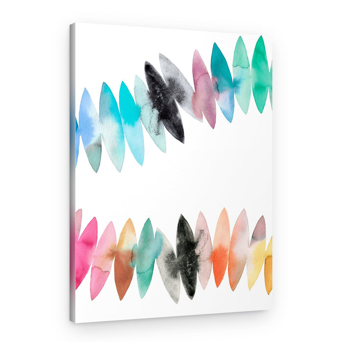 Colorful Watercolor Waves – Canvas Print
