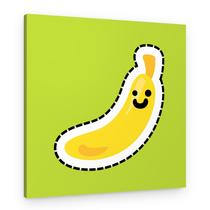 Happy Banana Sticker – Canvas Print