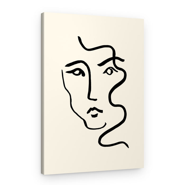 Elegant Line Portrait – Canvas Print