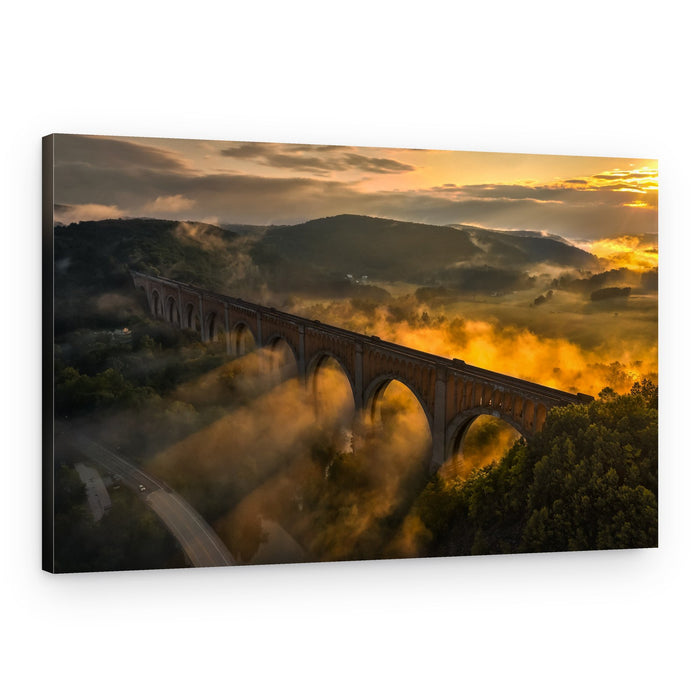Golden Morning Bridge – Canvas Print