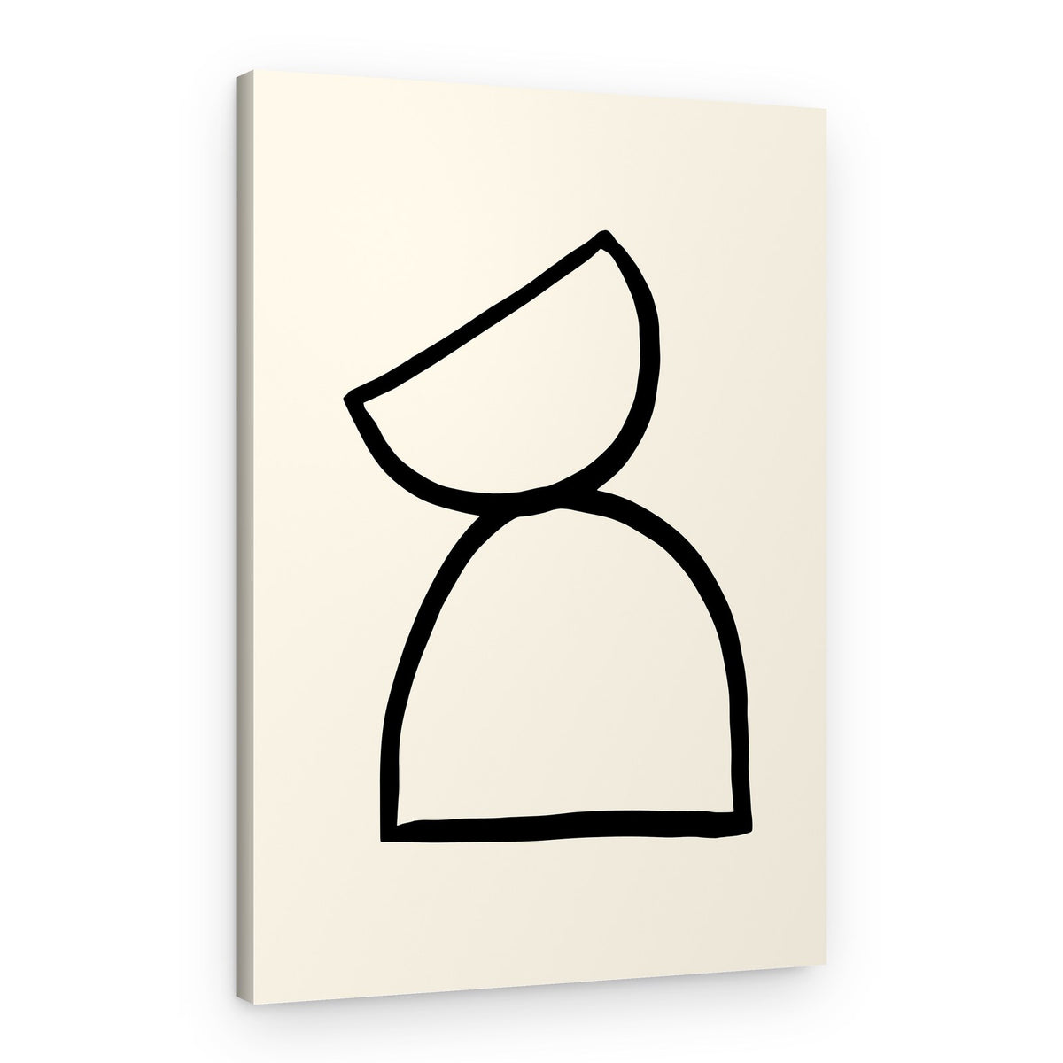 Abstract Stacked Shapes – Canvas Print