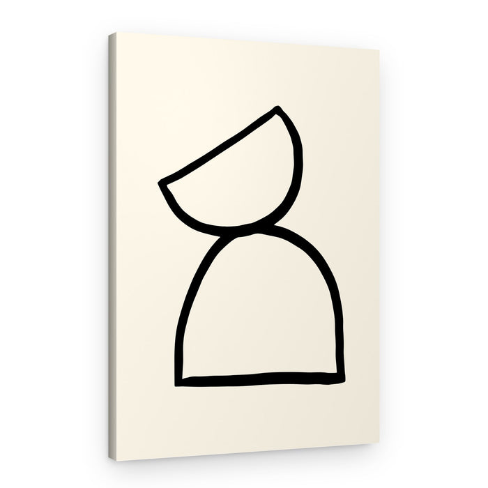 Abstract Stacked Shapes – Canvas Print