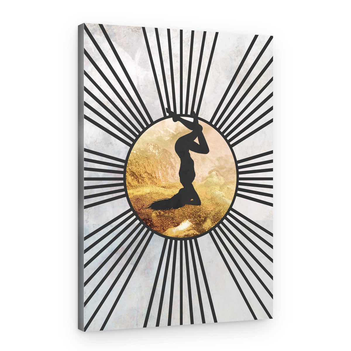 Black Gold Sun Yoga 5 – Canvas Print