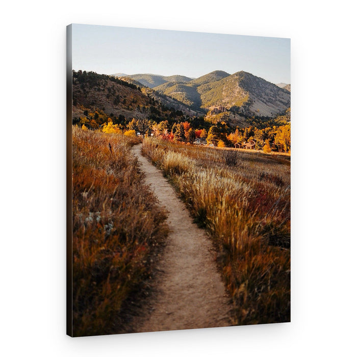 Golden Autumn Path – Canvas Print