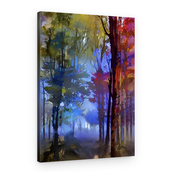 Vibrant Misty Forest – Canvas Print