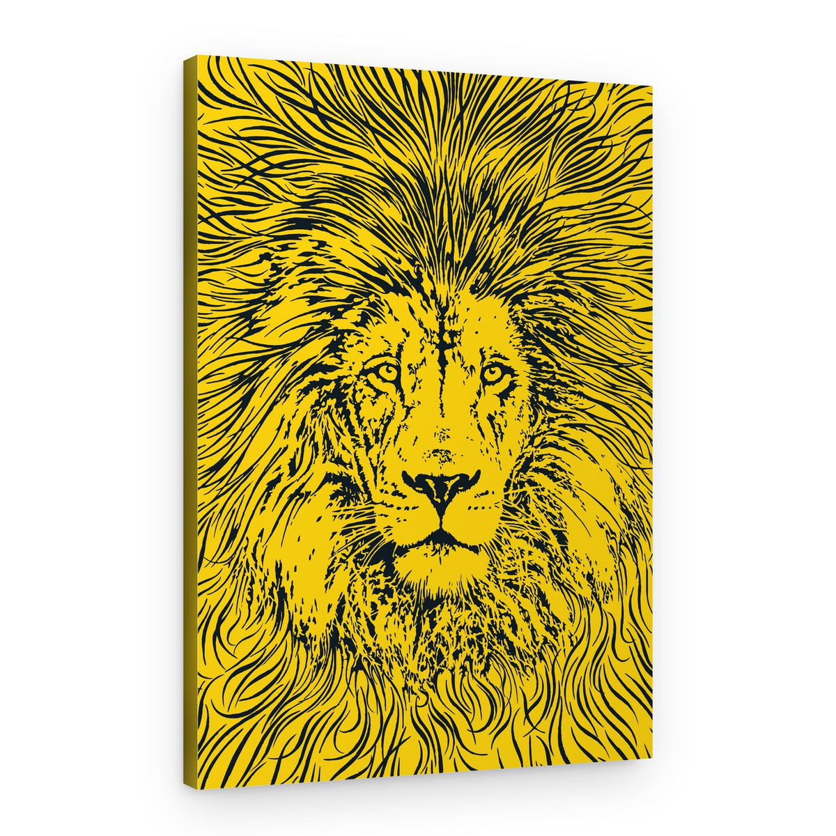 Majestic Yellow Lion – Canvas Print