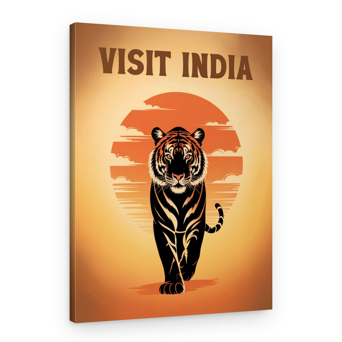India Tiger Sunset – Canvas Print