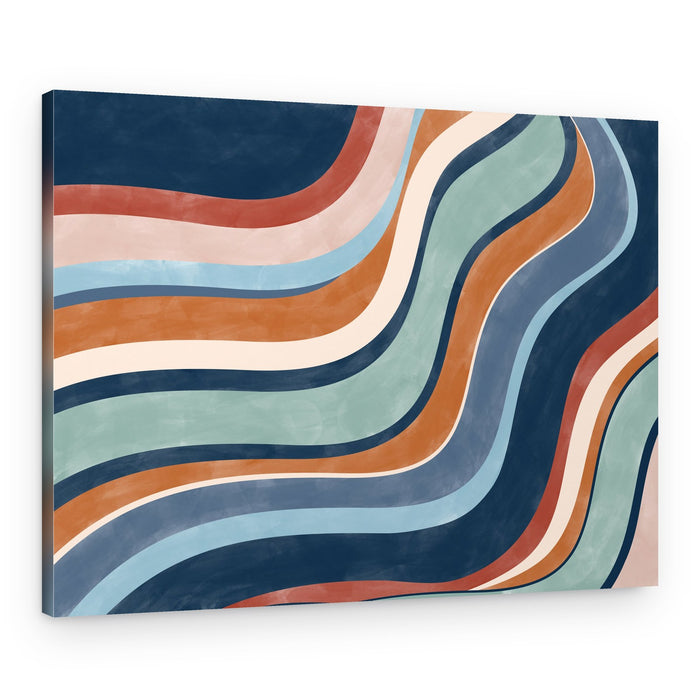 Muted Wavy Stripes – Canvas Print