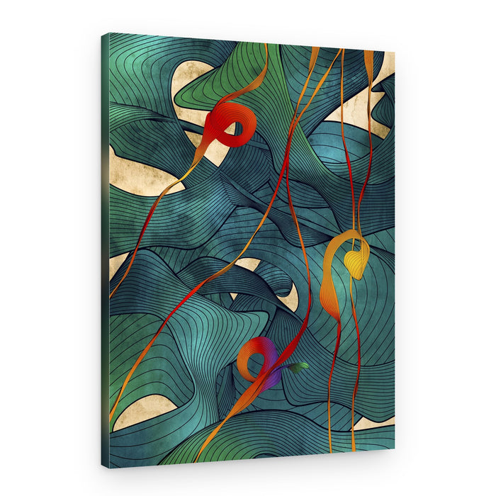 Vibrant Ribbon Flow – Canvas Print
