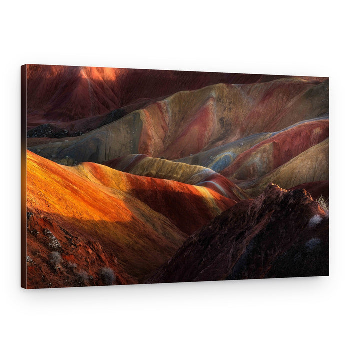 Vibrant Striped Mountains – Canvas Print