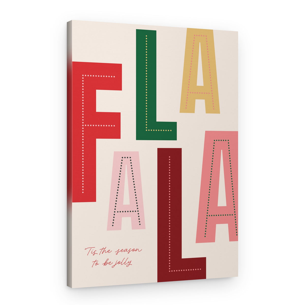 Falala Christmas Typography – Canvas Print
