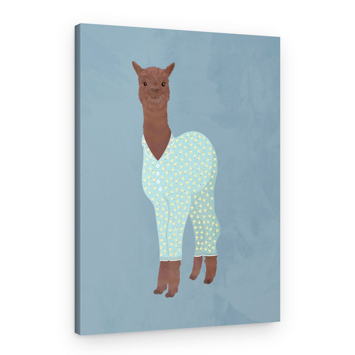 Cozy Alpaca Pajamas – Canvas Print